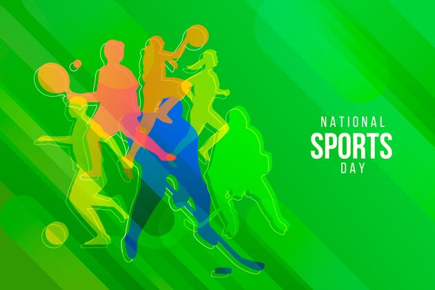 运动员印尼国家体育日插画9月9日全国体育日比赛