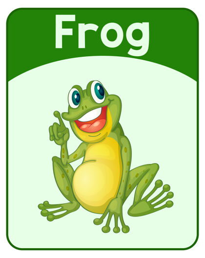 生活青蛙教育英语单词卡游戏卡通幼儿园