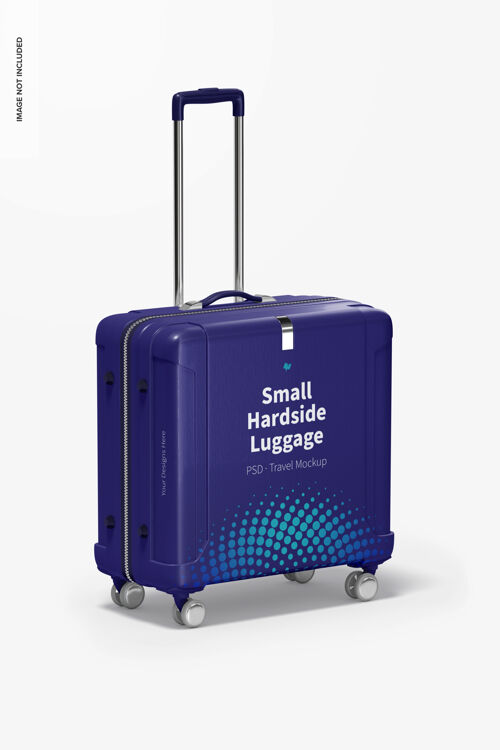 旅行小型硬面行李模型 透视图模型旅行