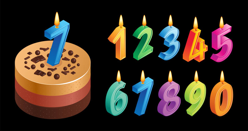 周年纪念用蜡烛做的周年蛋糕奶油蜡烛等距