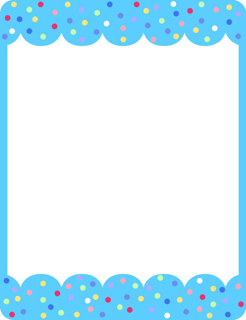 卡通空的蓝色卷曲框架卡模板可爱曲线可爱