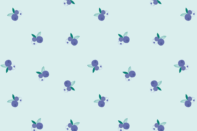 蓝莓无缝蓝莓图案粉彩背景水果图案水果食物