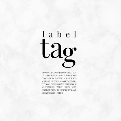 品牌标签标签品牌模板设计排版信件设计风格化字体