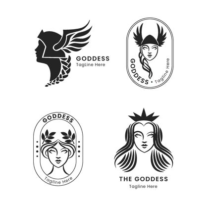 企业线性平面女神标志包品牌线性公司