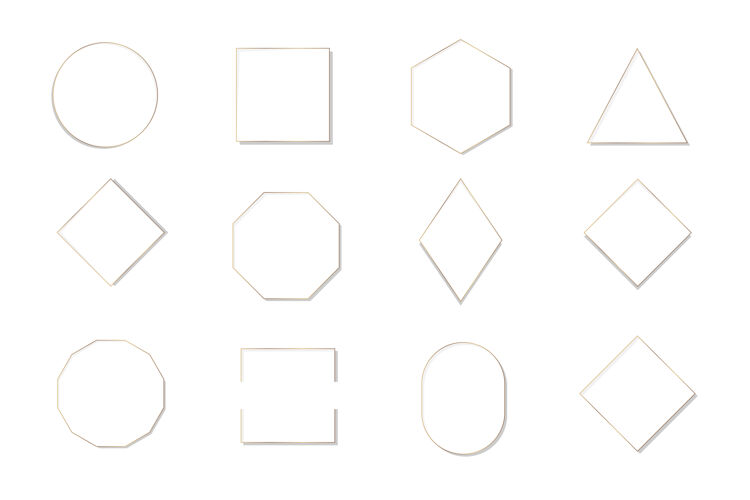 徽章收集各种框架模板组椭圆三角形