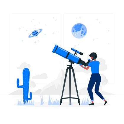 好奇探索？概念图天文学进步望远镜