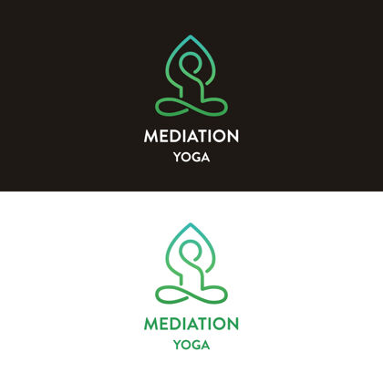 公司冥想瑜伽标志设计现代商业标志企业