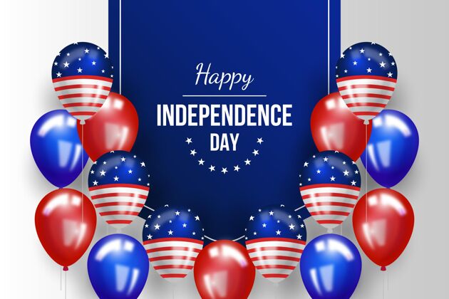 庆典真实的七月四日独立日气球背景美国独立日美国
