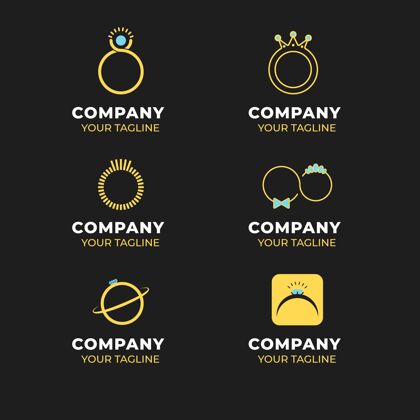 企业标识创意平面设计环标志模板Logo婚礼戒指Logo