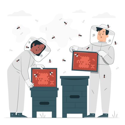 蜜蜂养蜂概念图概念插图收集概念