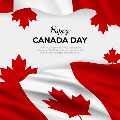 节日现实加拿大日插图现实爱国庆祝