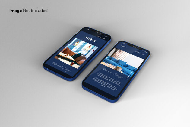 手机全屏幕蓝色智能手机模型设计清洁信息模拟手机