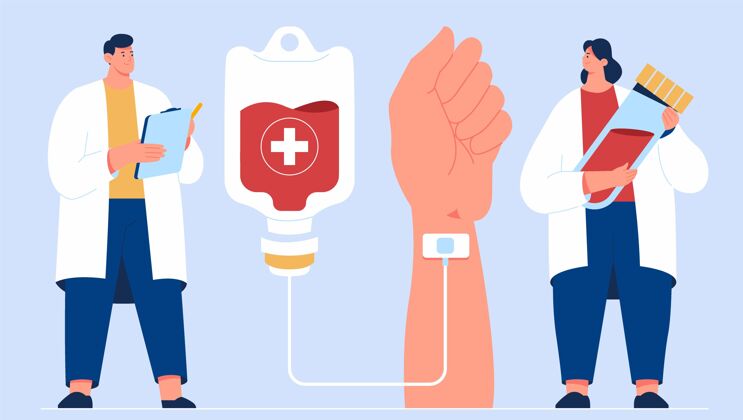 国际有机平板世界献血者日插画活动世界平面设计