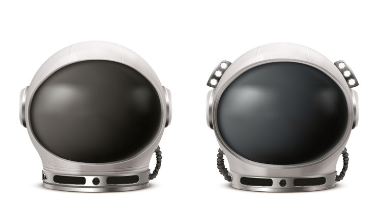 军用宇航员头盔宇航员太空服隔离在白色探索玻璃制服