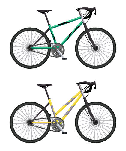 山地车不同模型的真实自行车集插图自行车自行车现实