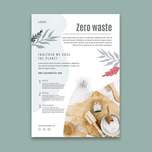 环保零浪费概念海报模板零浪费环保环保