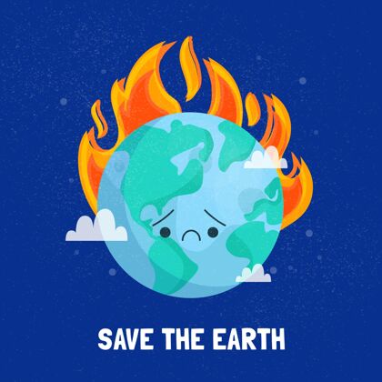 环境手绘世界环境日拯救地球插图自然6月5日庆典