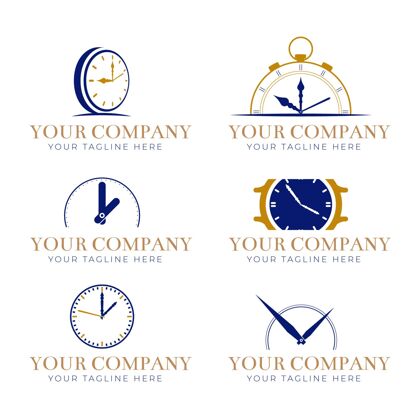 企业时间标志模板集公司企业标识时钟标识