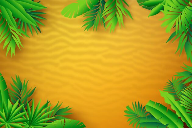 背景真实的热带树叶背景树叶夏天背景墙纸