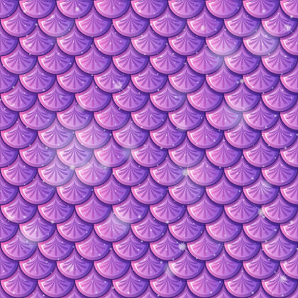 群体紫色鱼鳞无缝图案背景自然动物纹理