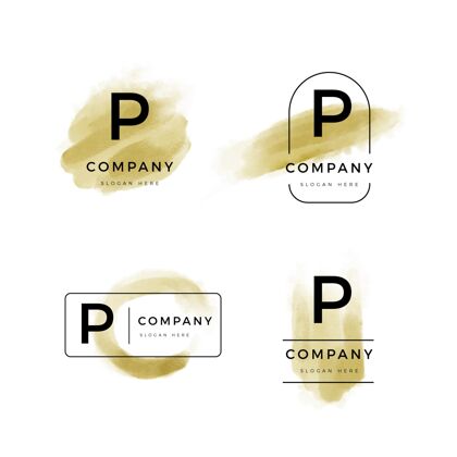 企业标志手绘p标志系列标志企业手绘
