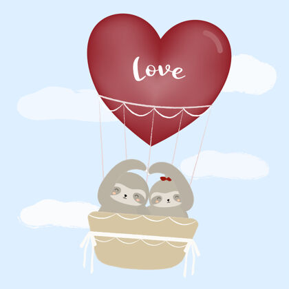 美丽懒在一个浅颜色的爱情气球庆祝情侣心