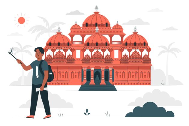 旅行艾哈迈达巴德？概念图文化印度城市