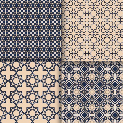 阿拉伯平面线性阿拉伯模式收集装饰图案分类图案设计