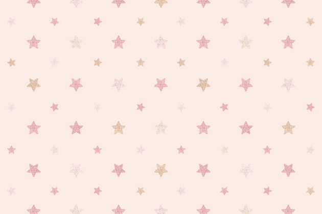 壁纸无缝亮粉色星星背景无缝图案浅粉色闪光