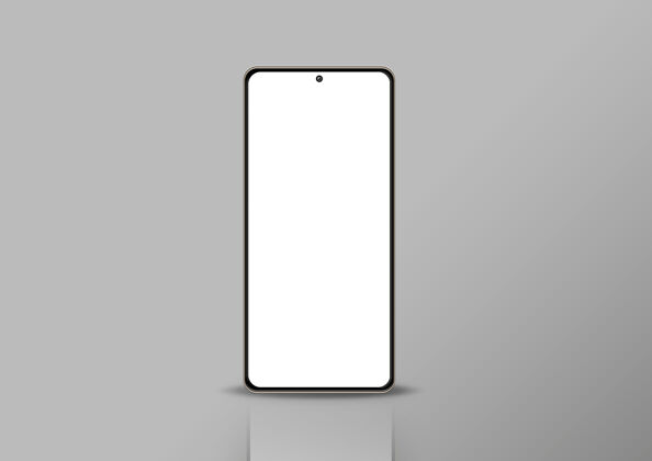 屏幕灰色背景的手机现代数据广告