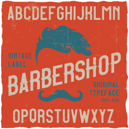 垃圾复古字体命名为barbershop.good字体使用任何复古标志字体复古西方