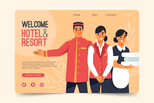 度假村图文并茂的酒店横幅模板横幅预订旅游