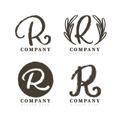 企业手绘r标志系列品牌企业企业标识