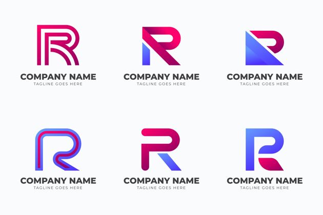 标识渐变r标志模板集合公司标志公司收集
