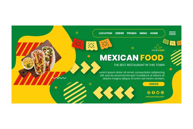 墨西哥食品墨西哥食品登录页模板传统食品美食登陆页