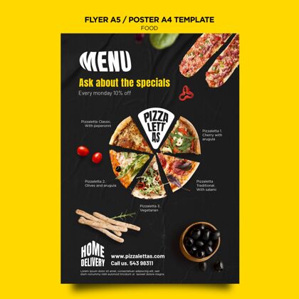 传单意大利美食海报模板销售海报模板食品