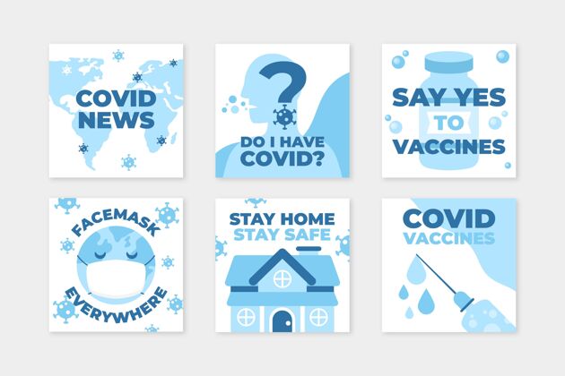 危险平面设计冠状病毒instagrampostpack健康流感随时打印