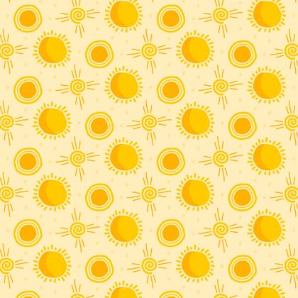 墙纸手绘太阳图案彩色背景太阳背景太阳墙纸