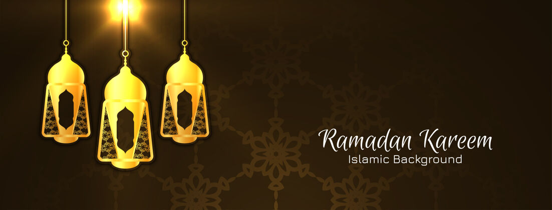 伊斯兰斋月卡里姆伊斯兰节日背景与灯笼向量灯以色列斋月