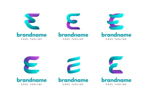 品牌收集不同的e标志公司标识Business企业标识