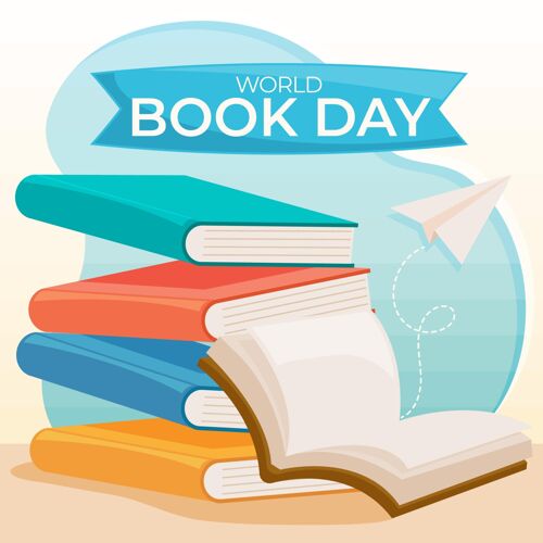 全球平面世界图书日插画世界图书和版权日版权日平面设计