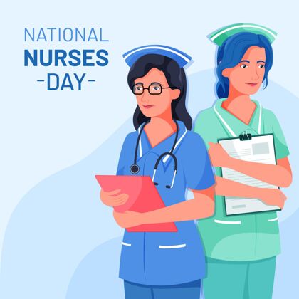 全国护士日平面全国护士节插画5月12日护理者国际