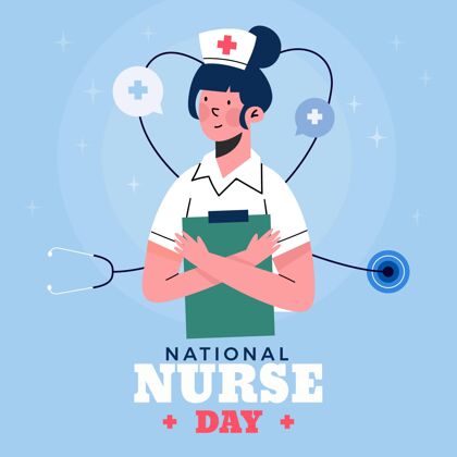 全球手绘全国护士节插画5月12日护理者国际