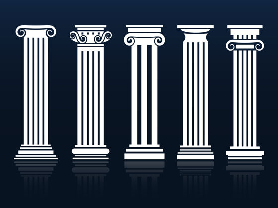 柱经典栏目设置为蓝色希腊文化基座