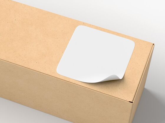 纸板盒纸板箱与贴纸模型标签模型盒子模型