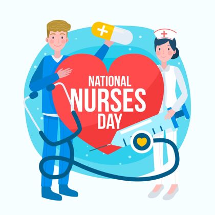 护士手绘全国护士节插画国际护士日5月12日医疗保健