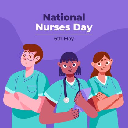 护理者卡通全国护士节插画国际护士日全球护士