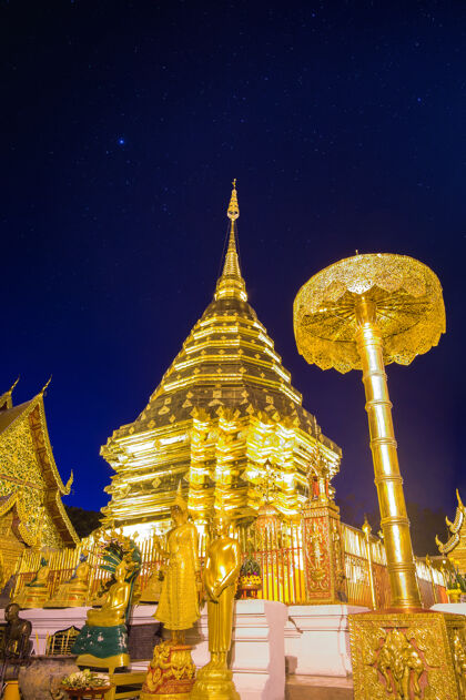 东方泰国清迈有一个叫多伊苏特的地方目的地佛教热带