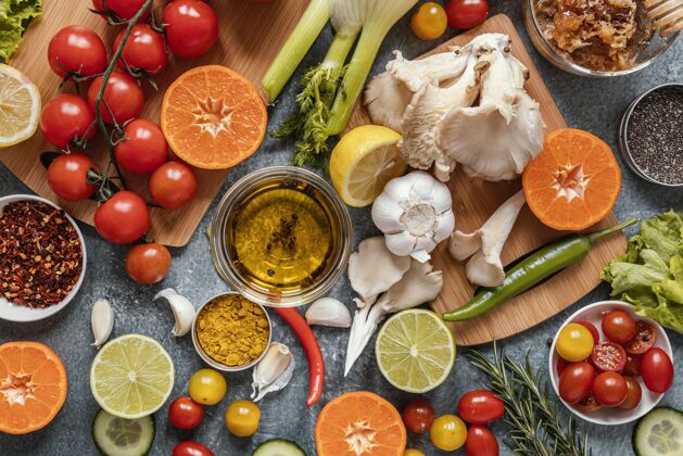 免疫增强俯瞰各种提高免疫力的健康食品食物饮食蔬菜