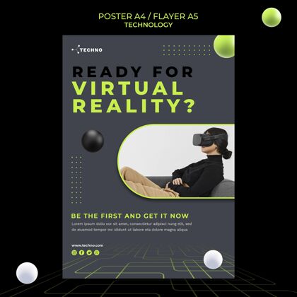 科技虚拟现实海报模板数码海报虚拟现实